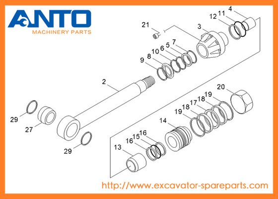 31Y1-10160 HCE Kit de scellés Hyundai pièces de cylindres d'huile de la pelle pour R250LC-7 R250LC-3