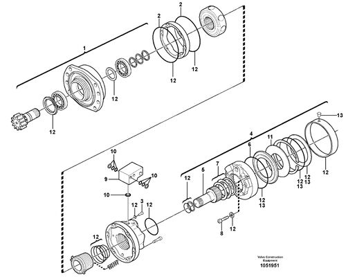 VOE990849 Joint torique Pièces de rechange pour excavatrice Vo-lvo EC235C EC240B EC240C EC250D EC250E