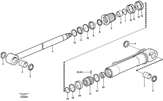 VOE990596 Pièces détachées pour excavatrice à anneaux O pour VOE EC160B EC160C EC160D EC160E EC170D