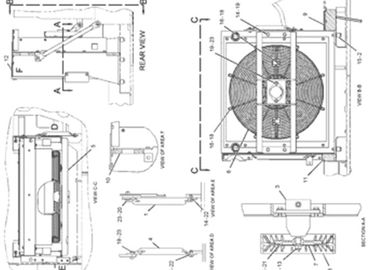 Chat E330C 191-5611 moteur de fan de 1915611 excavatrices