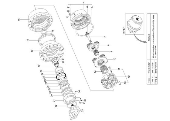 VOE14604652  Excavatrice Parts VOE EC460B de la vis ZTAJ-00013