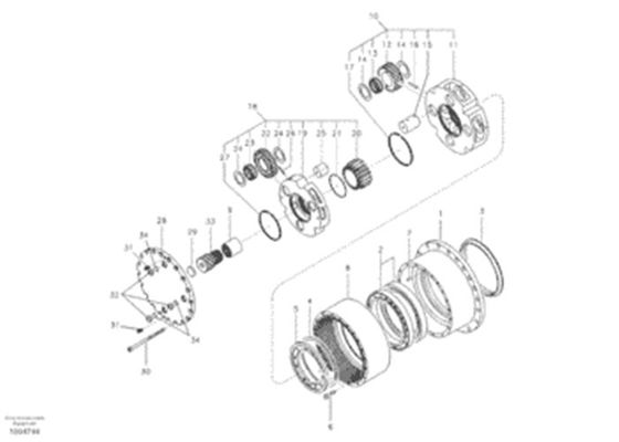 Vitesse de Sun secondaire de réducteur de transmission SA711730290 pour l'excavatrice EC210 de Vo-lvo