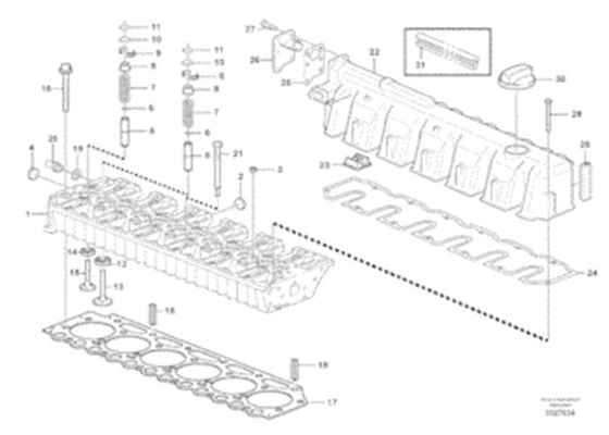 20943385 excavatrice Engine Spare Parts de la garniture VOEL de culasse VOE20943385