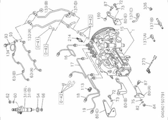 1153113010 bec d'injecteur de 1-15311301-0 Hitachi ZX200 ZX110