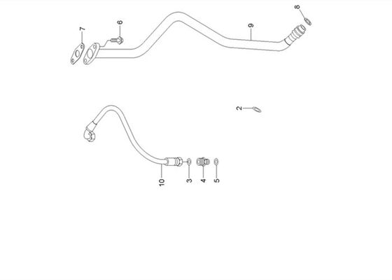 Tuyauterie de Turbocharge de connexion de drain d'huile de Hyundai R210LC9 3975077