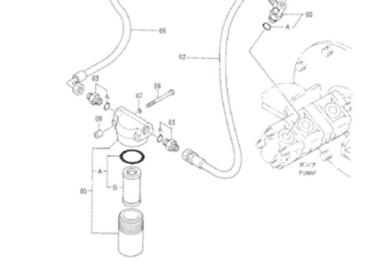 4294135 Hydraulic Oil Strainer Filter For Hitachi EX40 EX55UR