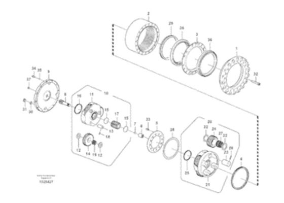 Boîte de vitesse de voyage de la vitesse VOE14505744 14505744 pour l'excavatrice EC210C de VOE